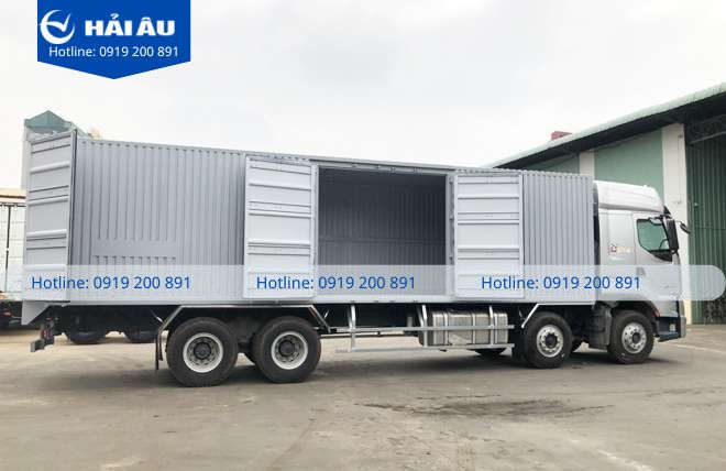 Xe tải Chenglong 4 chân thùng kín container