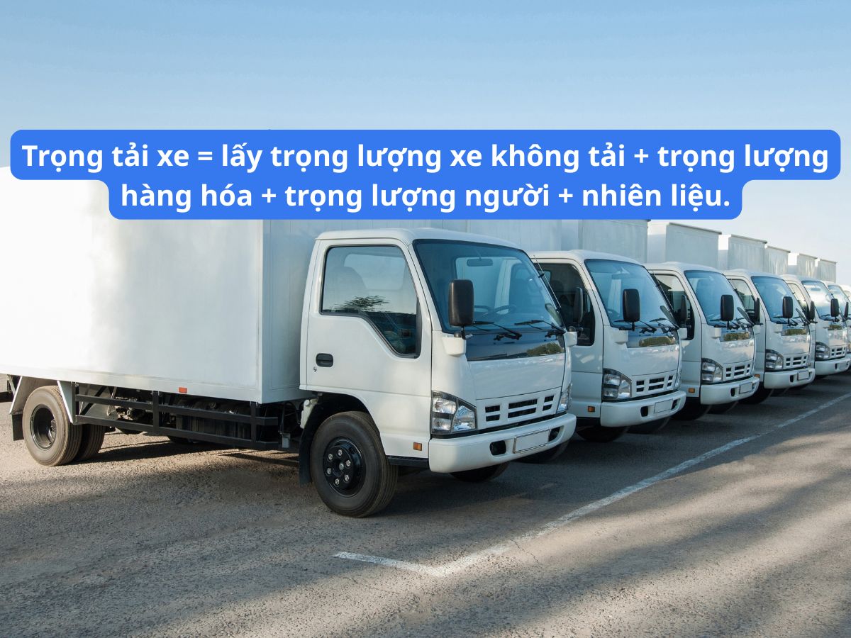 Cách tính tổng trọng lượng xe