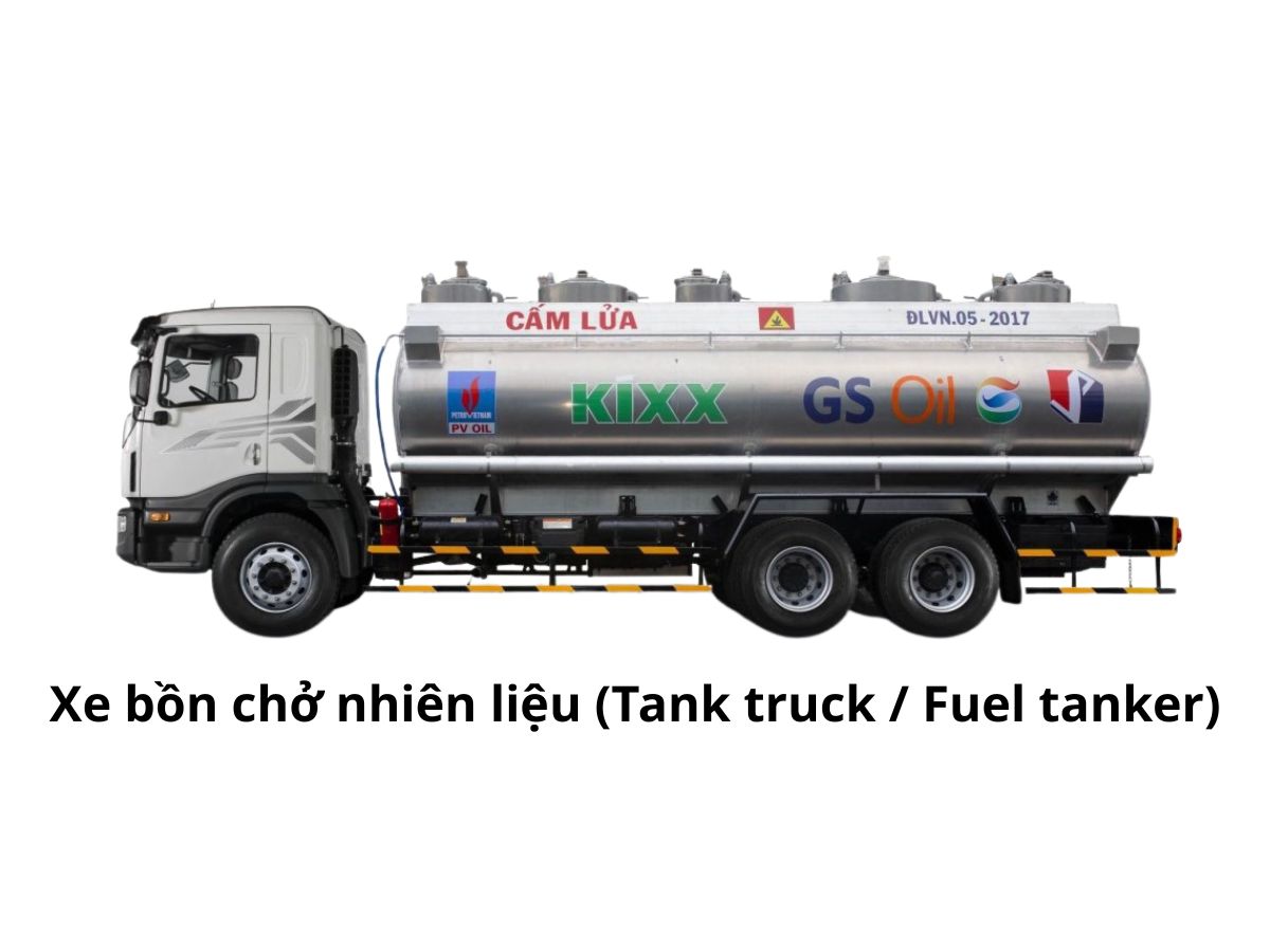 Xe bồn chở nhiên liệu tiếng anh là gì